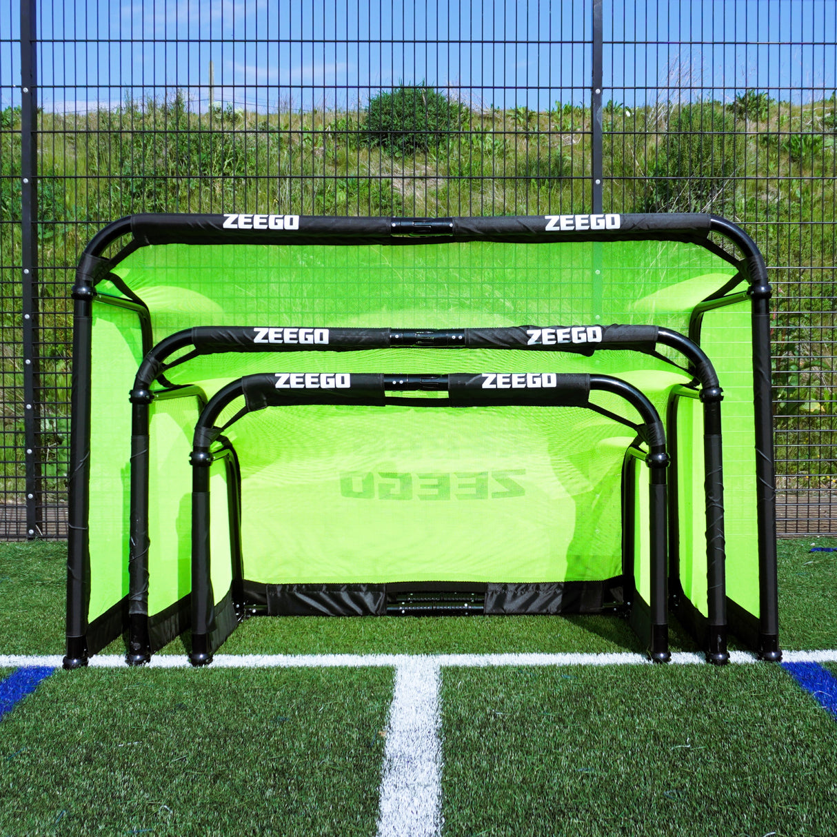 ZEEGO PRO Folding Aluminium Football Goal | 3 SIZES