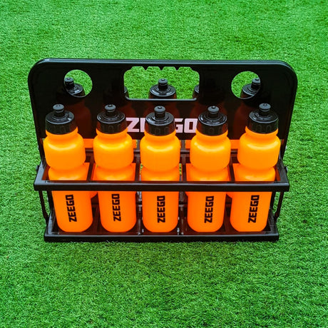 ZEEGO FOLDING WATER BOTTLE CARRIER & 10 BOTTLES - 750ML
