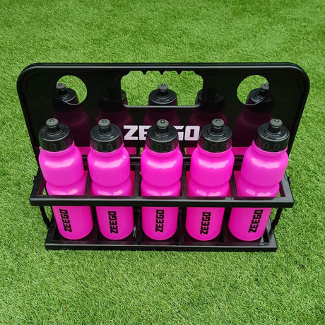 ZEEGO FOLDING WATER BOTTLE CARRIER & 10 BOTTLES - 750ML